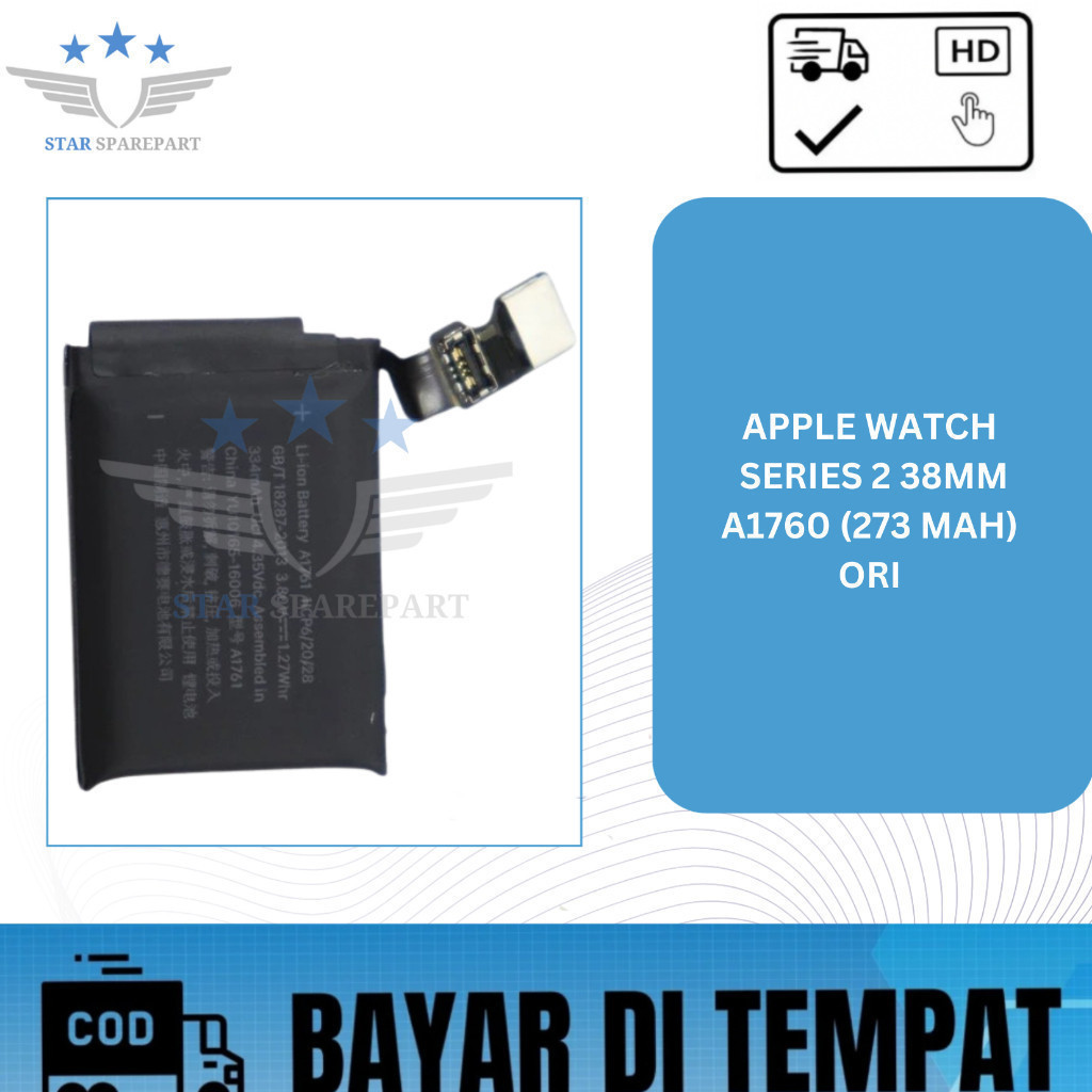 BATERAI APPLE WATCH SERIES 2 38MM / A1760 (273 MAH)