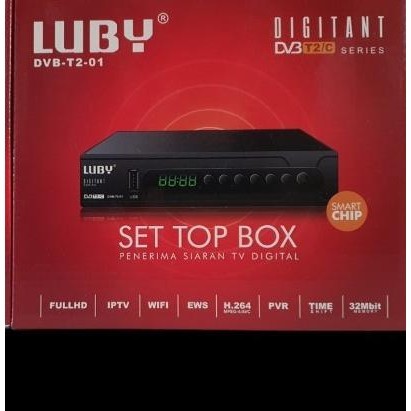 Set Top Box Stb Dvb-T2 Angkap Tv Digital Boster Antena Sanex Luby