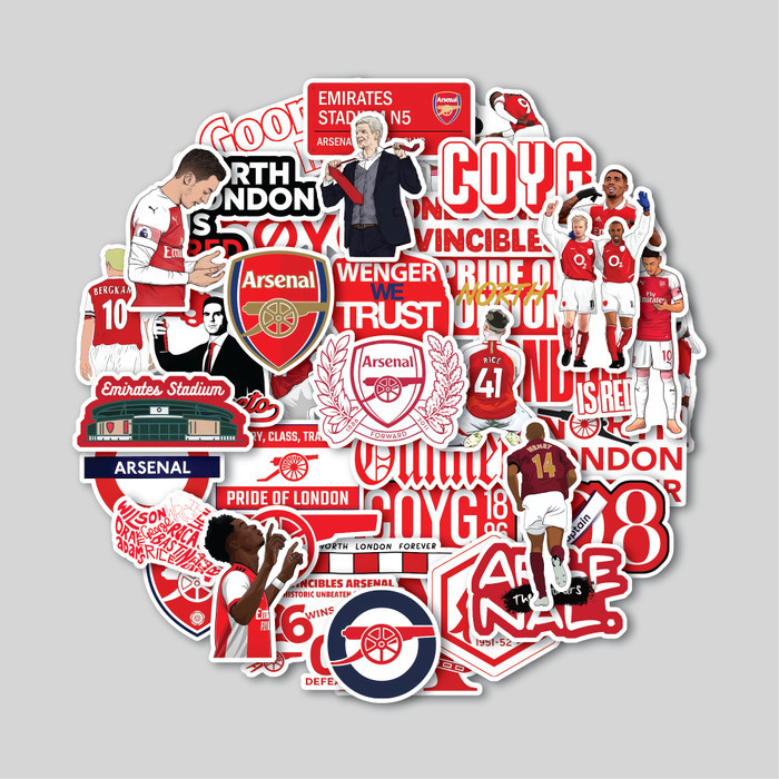 

Sale Sticker Pack Arsenal Sticker Tumbler Stiker Laptop Koper Helm