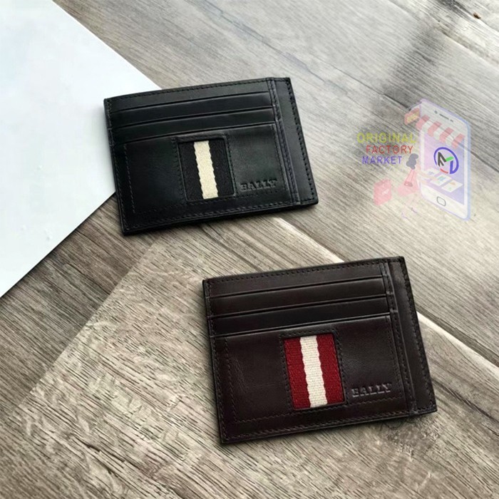 

Ready Card Holder BALLY Torin Mini Wallet Card Case Black Gray ORI