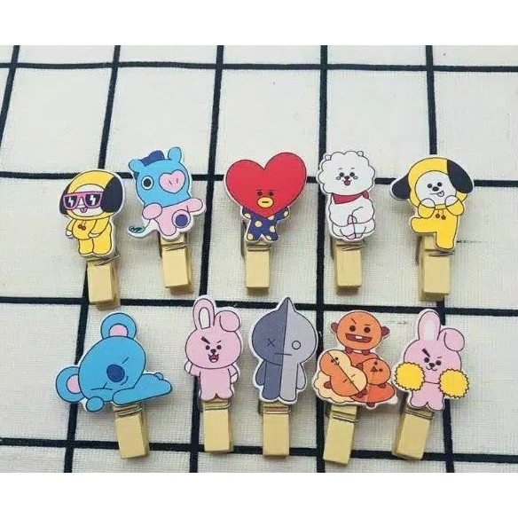 

Paling Laris! PENJEPIT FOTO KAYU WOODEN CLIP MURAH 10pcs per KARAKTER PGM PM14 Murah