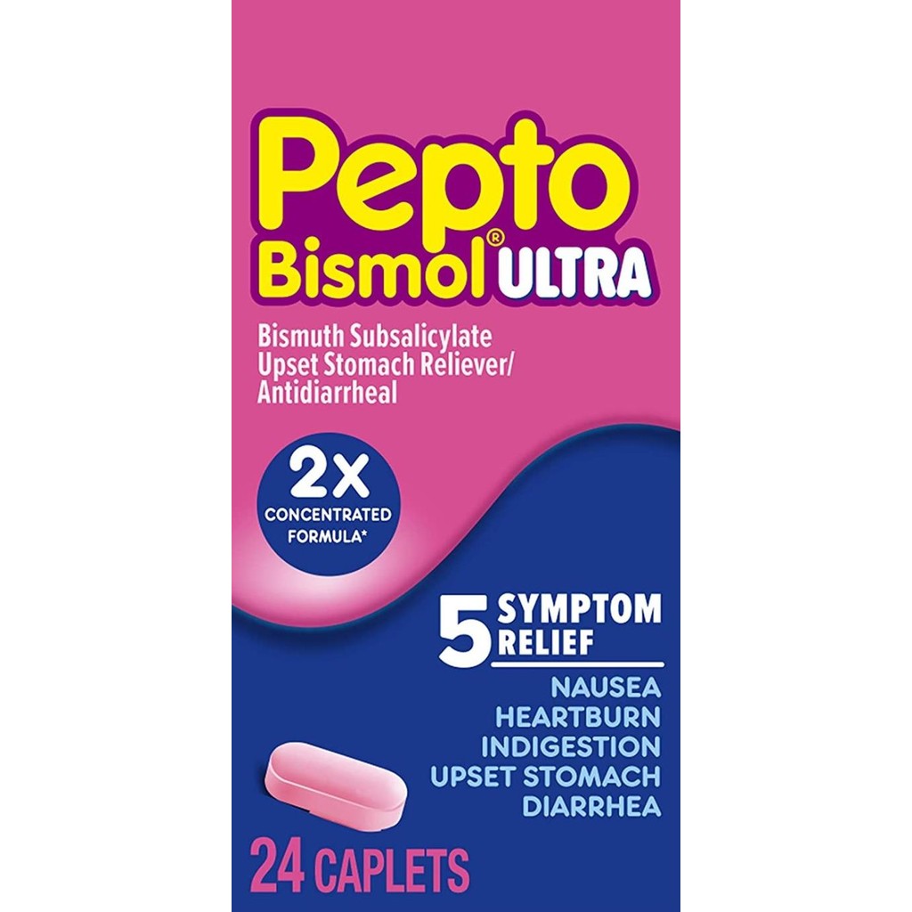 _ - original Pepto Bismol Ultra Caplets 2X Concentrated Formula Upset Stomach Relie