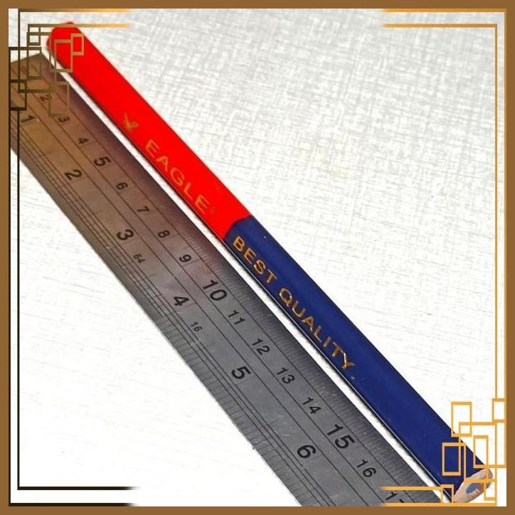 

[MJJ] PENSIL MERAH BIRU BESAR / PENSIL POLA MERAH BIRU