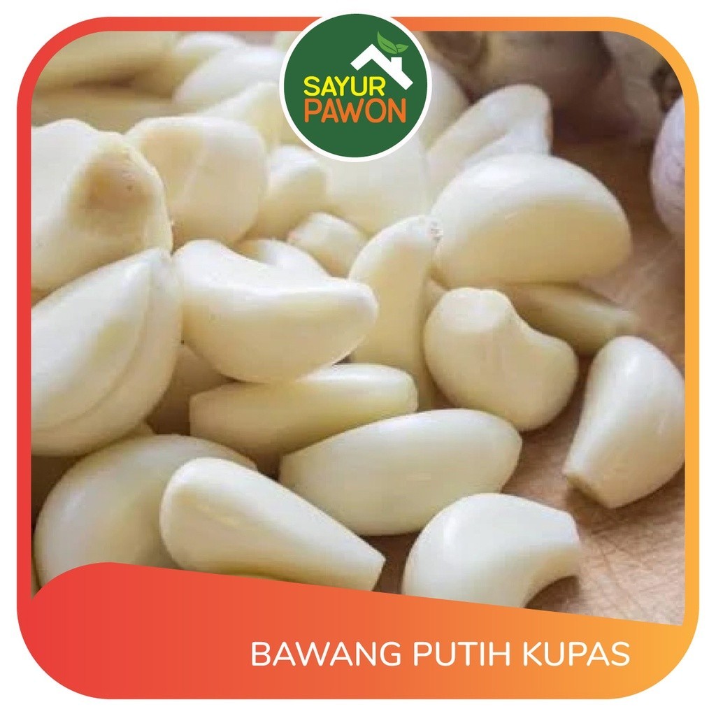 

BAWANG PUTIH KUPAS per 250 gram