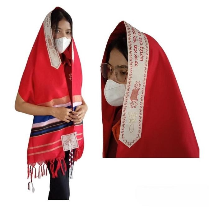 

Tallit Jubah Kerudung Doa Shawl Wear Judaica Prophetik Kristen Mesian