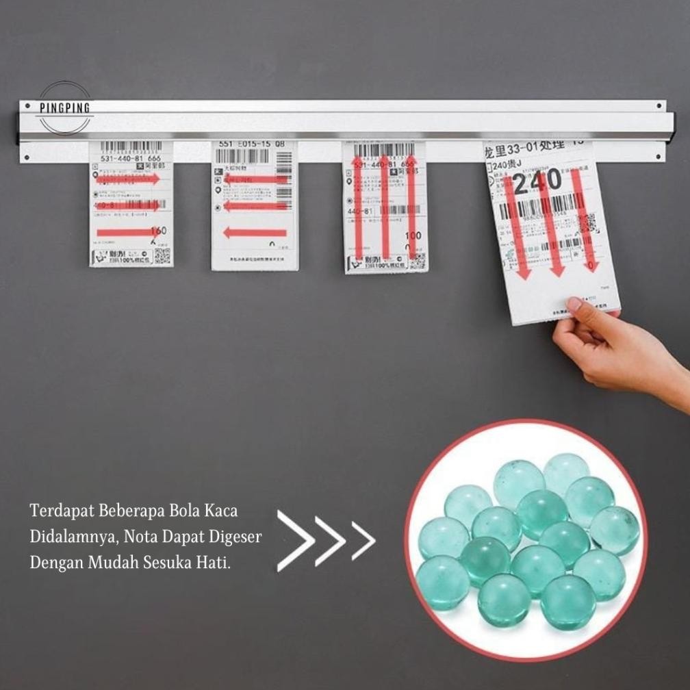 

COD Bill Holder/ Receipt Holder/ Capitan Nota Stainless/Bill Holder/ Receipt Holder/ Capitan Nota Stainless 45x6 cm/60*6cm/90*6cm/Penjepit Kertas Bon Bill Tab Grabber Aluminum Bill Holder Restaurant Getra Cafe Terlaris