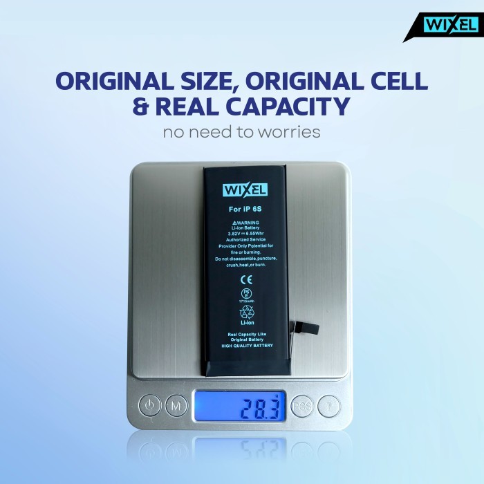 Wiji Wixel Baterai Apple Iphone 6S Batre Batrai Double Power Ori Original