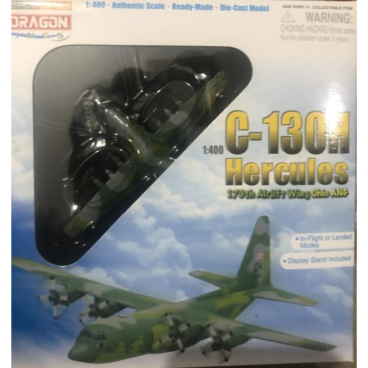 Diecast Pesawat Lockheed Hercules C-130H Usaf 1/400 By Dragon Models