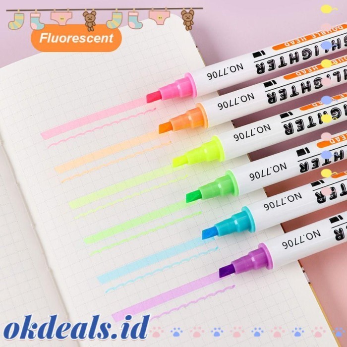 

Azalia Okdeals 6Warna/Set Stabilo Alat Lukis/Tulisan Diy Akun Tangan