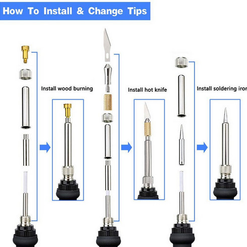 

Azalia Pen Solder Alat Lukis Bakar Pyrography Set / Alat Gambar / Alat Lukis