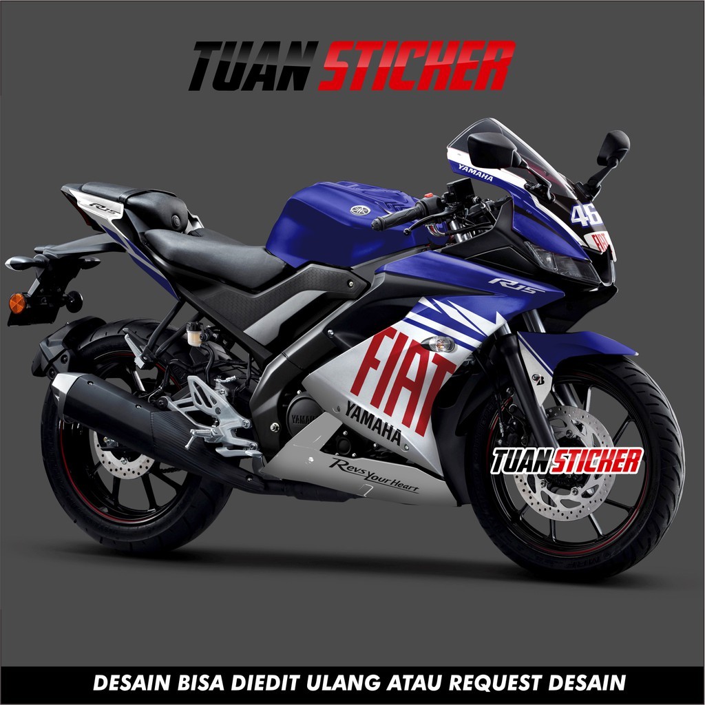 Sticker Striping Decal Yamaha R15 V3, Sticker Decal R15 V3, Sticker R15 , striping R15 V3 fiat