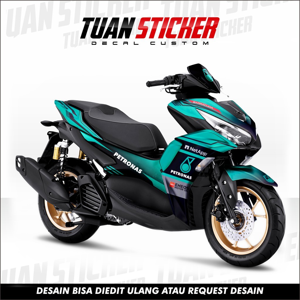 Stiker aerox Striping Decal All New Aerox 155 Connected full body sticker aerox 155 Connected Petro