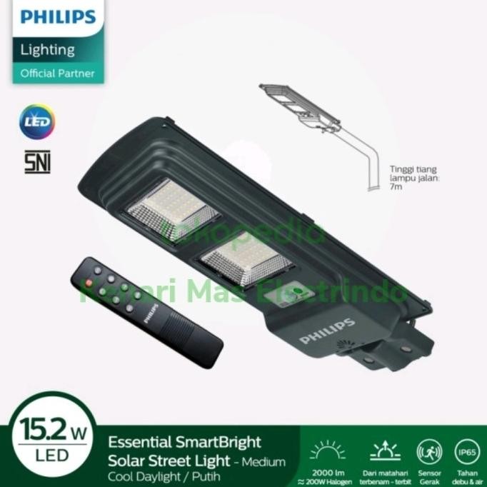 PHILIPS LAMPU JALAN PJU SOLAR TENAGA SURYA BRC010 LED 20/765