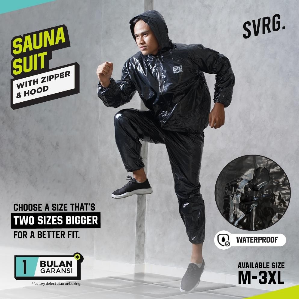 edf-62 SVRG Sauna Suit | Setelan Jaket Olahraga Sport Unisex Pria Wanita Original