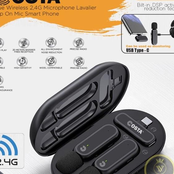 Wireless Crophone Costa True Dual (Tx) Clip On C With Monitng