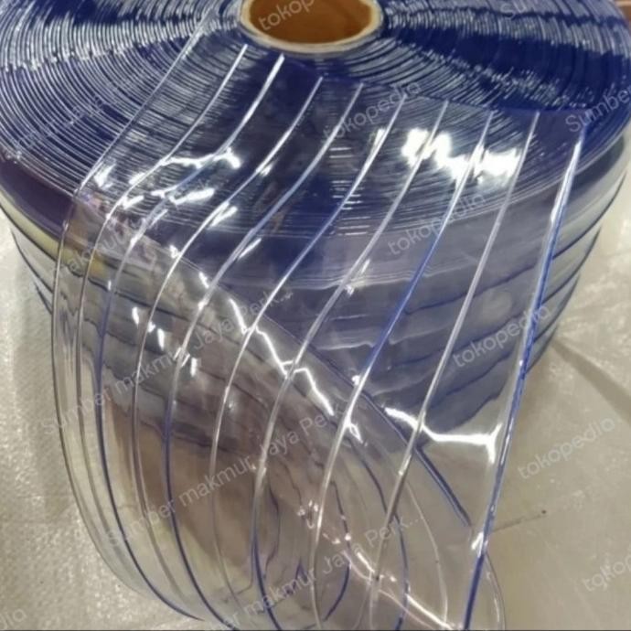 

Pvc Curtain Clear Bertulang ( Tirai Pvc Strip Ribbet ) 2Mm X 20Cm X 50