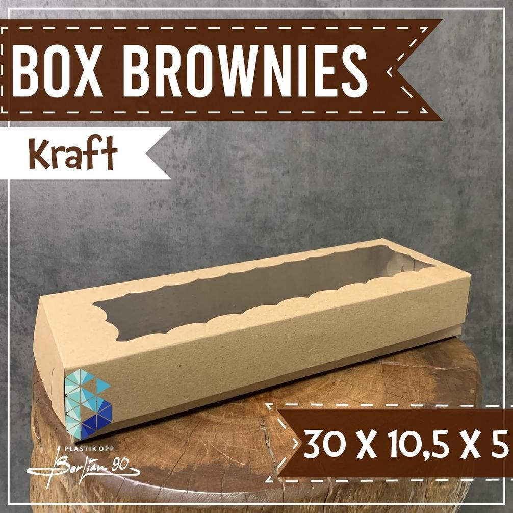 

ad-77 Dus Brownies 21,5x10x5 isi 50 pcs Box Brownies Jendela Kemasan Brownies Dus kue Hemat