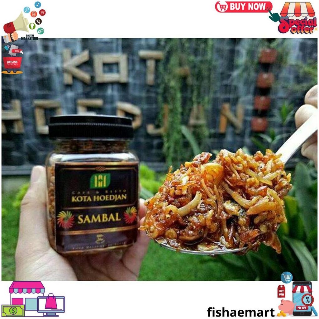 

[Ready Siap Kirim] Sambal Teri Medan - Sambal Kota Hoedjan D Promo 8.8