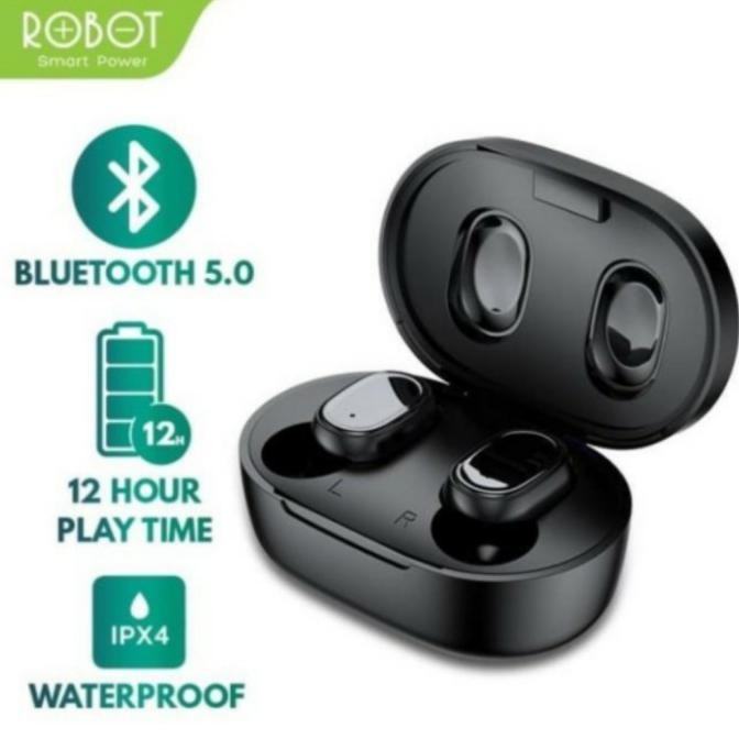 Headset Bluetooth ROBOT T20 / Earphone Wireless Airbuds