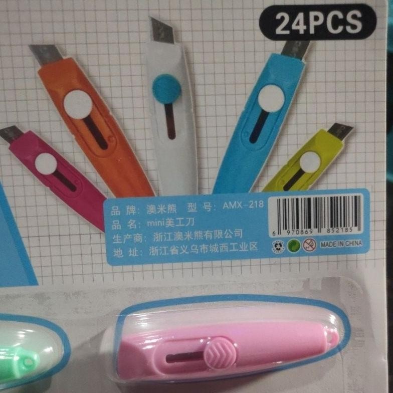 

yui-7 24pc Mini Cutting Knife kater cuter Lucu Kuromi Dll Viral