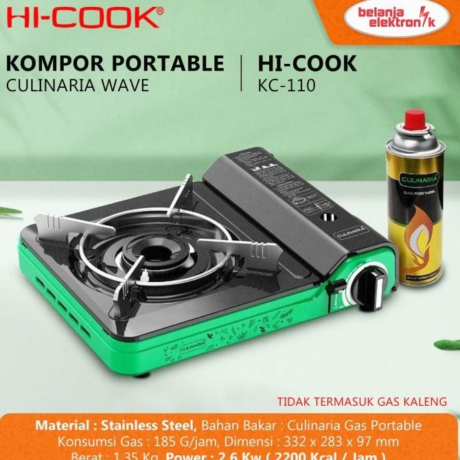 HI-COOK Kompor Gas Portable Camping CULINARIA WAVE KC-110 1 Tungku