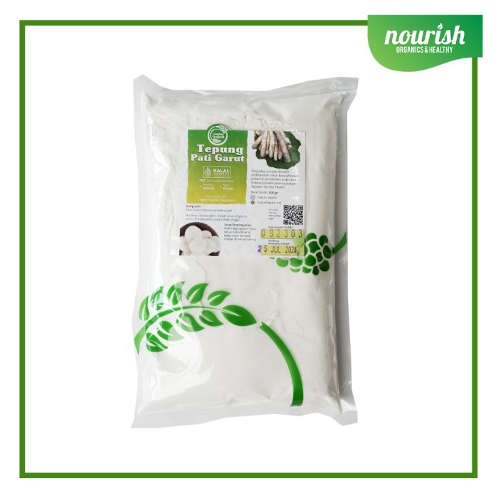 

Lingkar Organik Tepung Pati Garut Organik / ARROWROOT POWDER 500gr