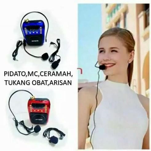 Portable Mic Microphone Karaoke Instruktur Senam Sales Toa Mini Suara