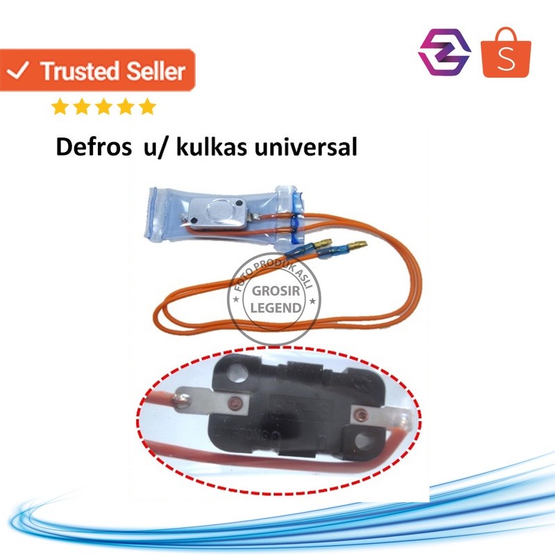 Defrost bimetal fuse kulkas Orange ST-3 2 kabel