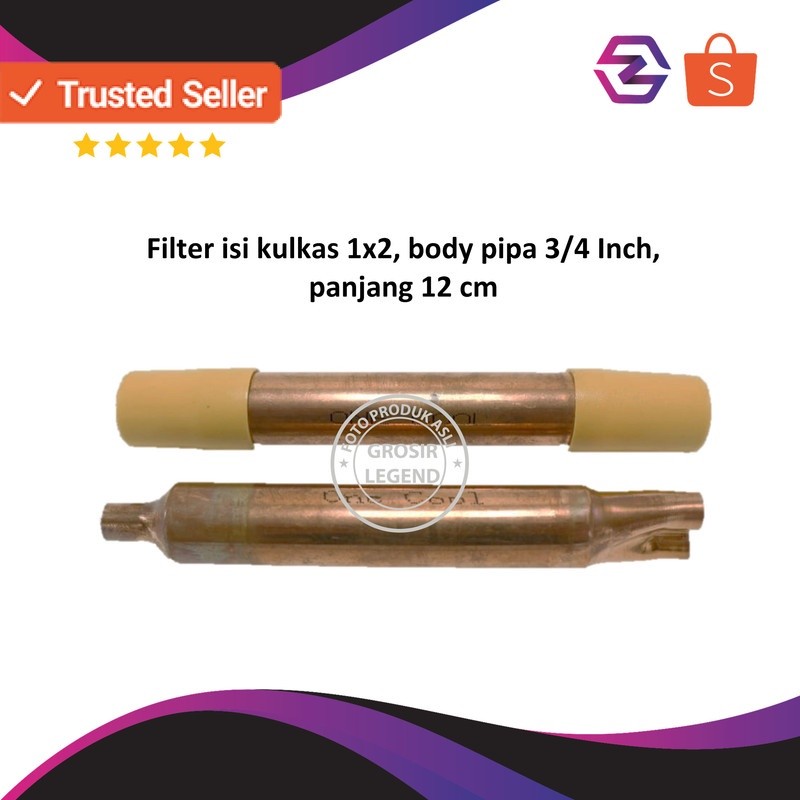 Filter isi kulkas 1x2 body pipa 3/4 inch panjang 12 cm