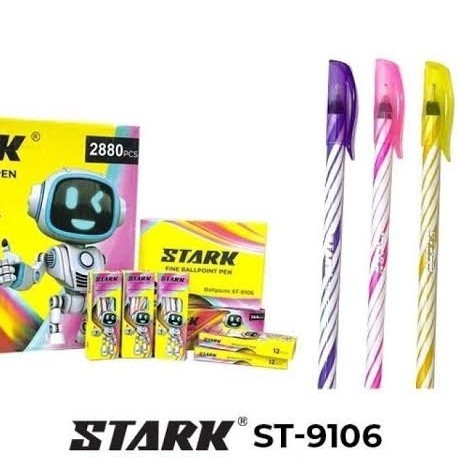 

:=:=:=:=] [1 BOX ISI 12 PCS] Pulpen Lilin Merek Stark Pulpen Tulis