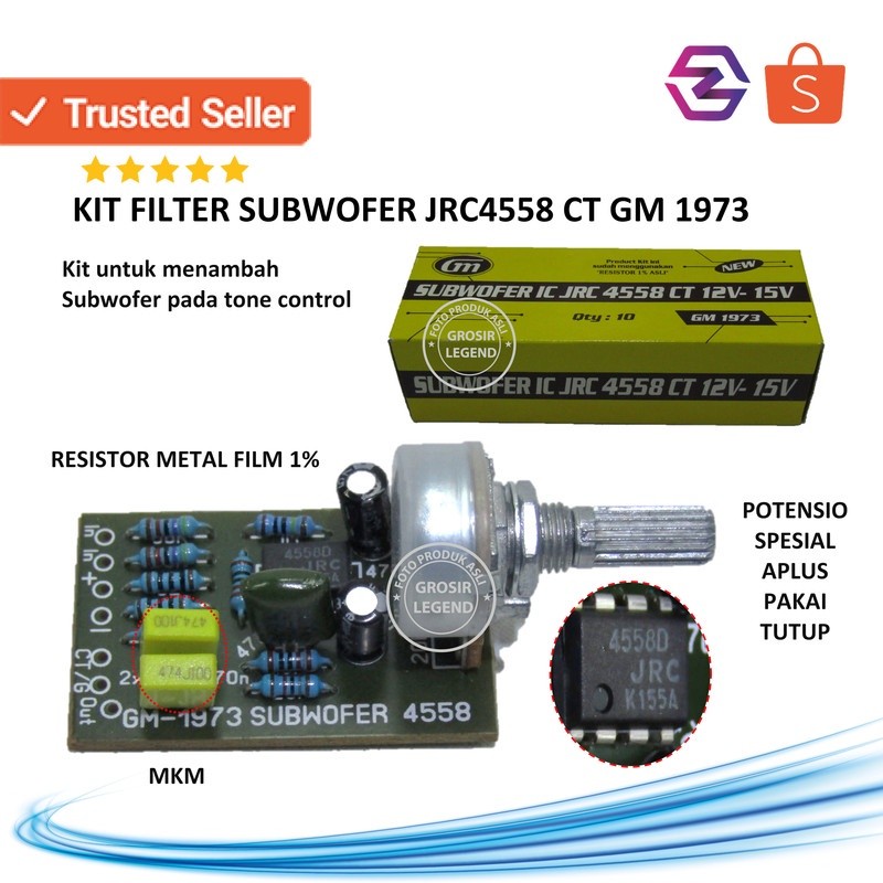 Kit filter subwofer JRC  4558 CT GM 1973