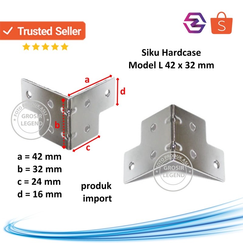 Siku besi L benteng Kecil box speaker Hardcase accessories K-B509