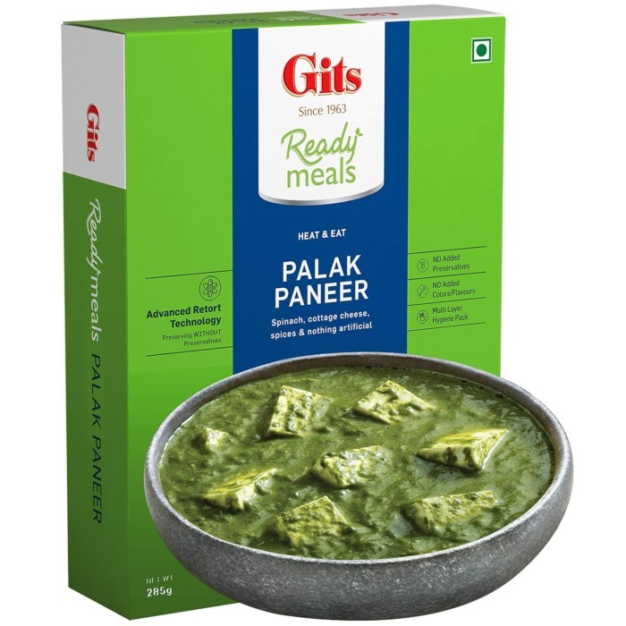 

,,,,,,,] GITS READY MEALS PALAK PANEER 300G / Heat and Eat Indian Meal