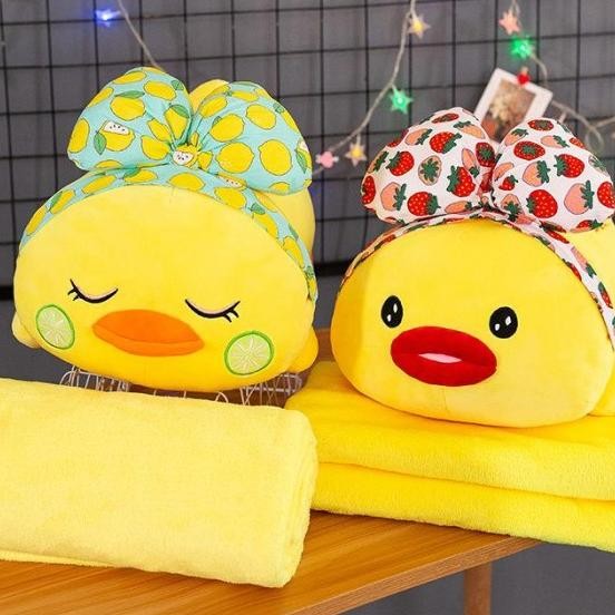 Balmut Bebek Lucu Lembut Boneka Bantal Selimut Anak Dewasa