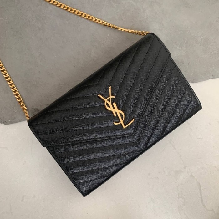 TERUJI YSL monogram woc 22cm in black ghw