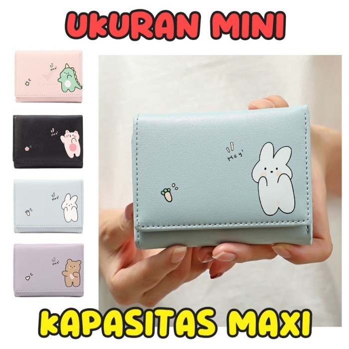 KOMPLIT Terlaris Dompet Wanita Anak Remaja Lucu Mini Lipat 3 Import Ala Korea