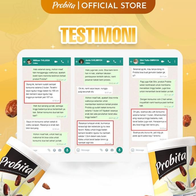 

PROBITA - Susu Kurma untuk Tumbuh Tinggi Ideal - Susu Kambing Etawa Pilihan dan Kurma Ajwa Premium - 250 gram H24S