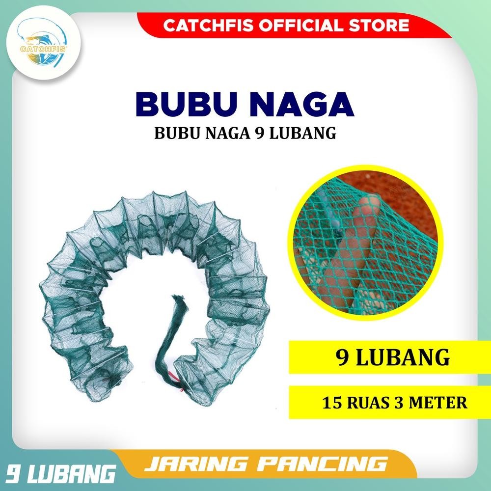 SPECIAL Catchfis - Bubu Naga Hijau 3.0 meter / 3.0m Bubu Naga Perangkap Ikan Udang Kepiting Lobster 