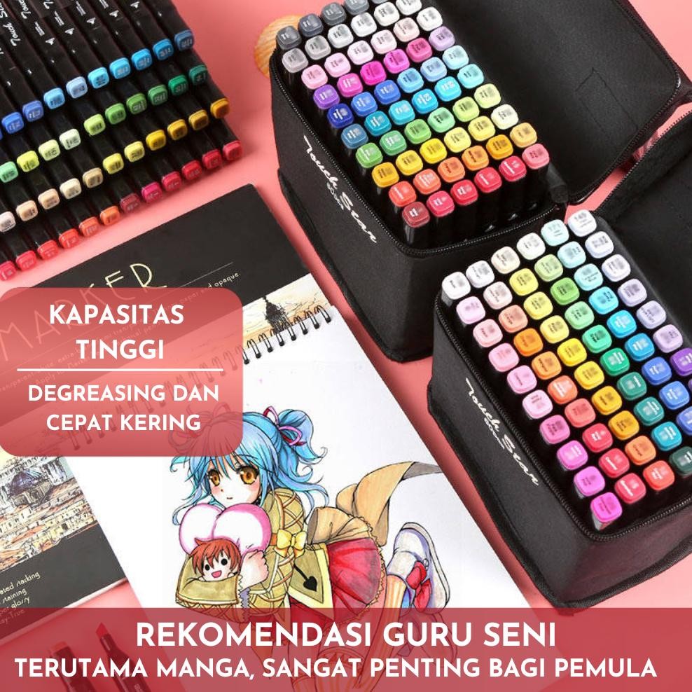 

Of14 TouchFive 168/120/80/60/48 Warna Sketsa Spidol Umum General Marker Set Animation Markers Termurah