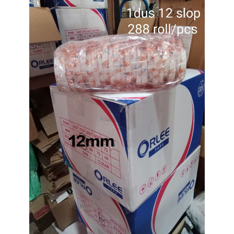 

Grosir 1Dus 12Slop - double tape isolasi bolak balik besar kecil 12mm & 24mm by orlee - termurah