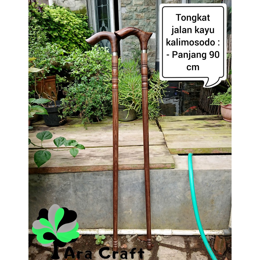 Teken Tongkat jalan kayu Kalimosodo/Alat Bantu Jalan Kaki kayu kalimosodo elegant