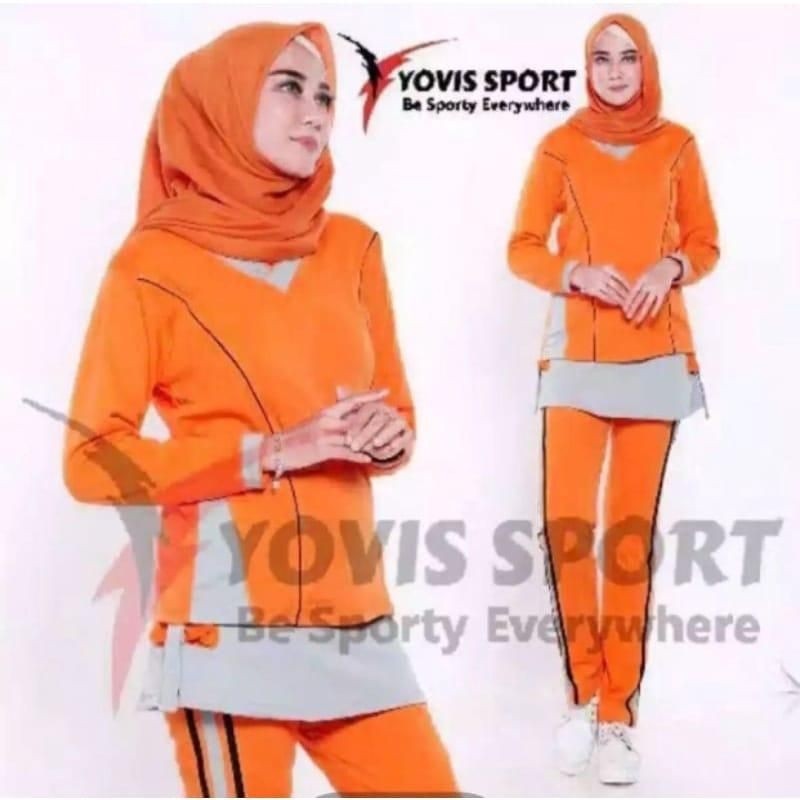 Setelan Senam Wanita / Baju Senam Yovis Sport
