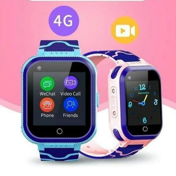 Jam Tangan Anak Video Call Smartwatch Imo 4G Anti Anak Hilang Gps