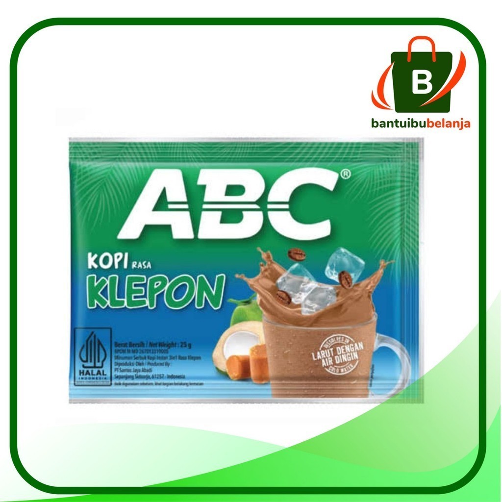 

Kopi ABC Klepon 25 gram per Sachet - kopi instan