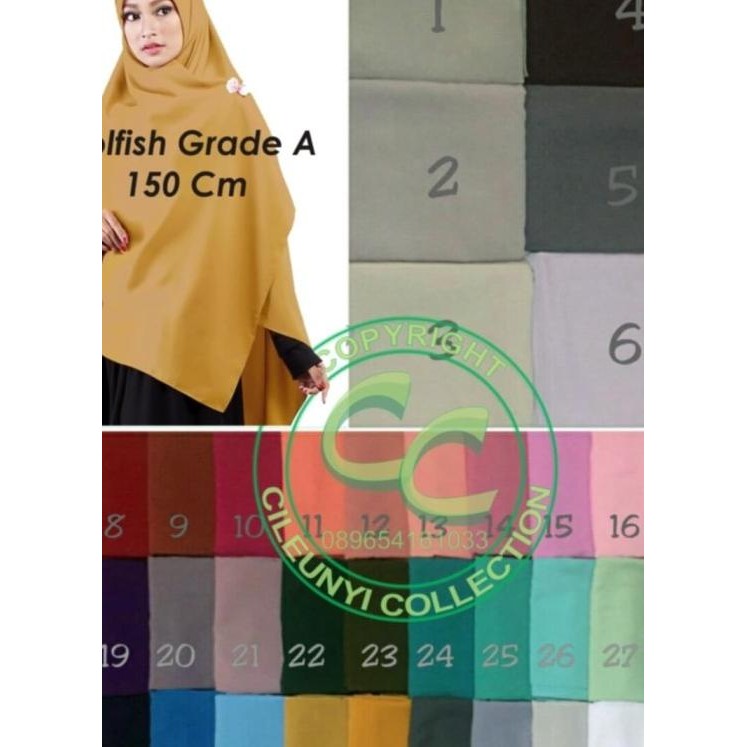 Hijab Instan Segiempat Segi Empat Syar I Jumbo Wolfis 150 X 150 Cm Re
