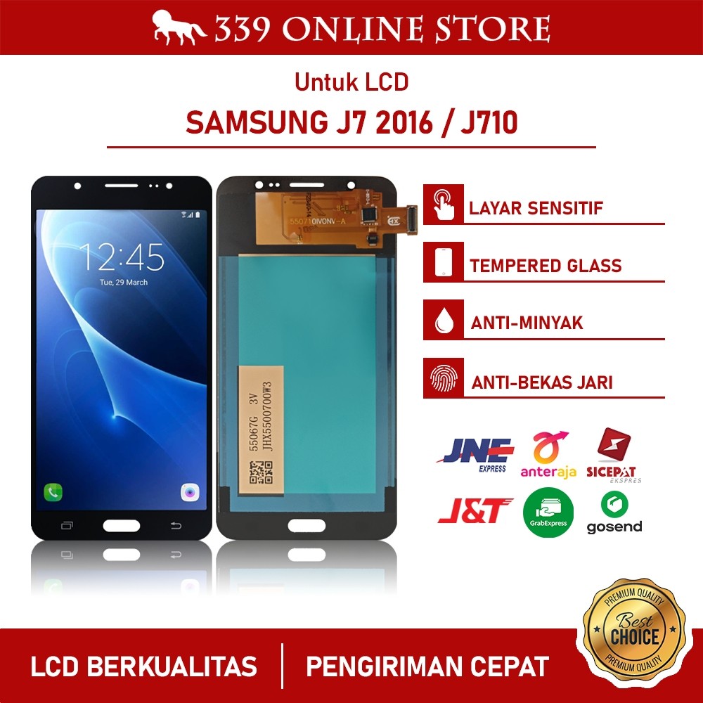 Lcd Samsung J7 2016/ J710 Fullset Oled Hitam Putih Gold - Garansi