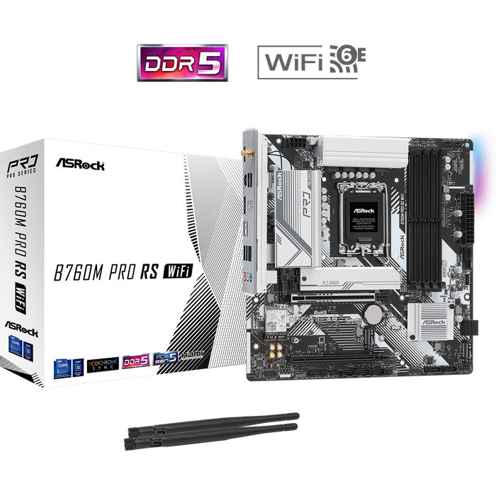 ASROCK B760M PRO RS WIFI DDR5 (INTEL LGA 1700, DDR5, B760)