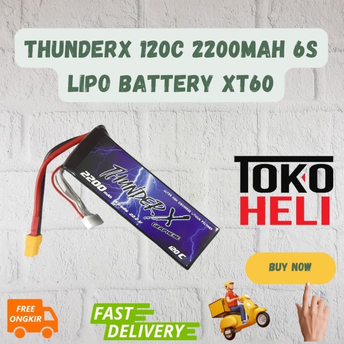 Sale Thunderx 120C 2200Mah 22.2V 6S Lipo Battery Xt60