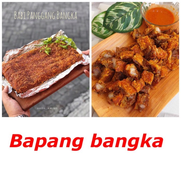 

Bapang Bangka / Babi panggang asli bangka