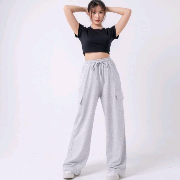 GRATIS ONGKIR CELANA JOGGER JOOY SWEETPANTS CELANA CARGO PANJANG WANITA PRIA KOREA